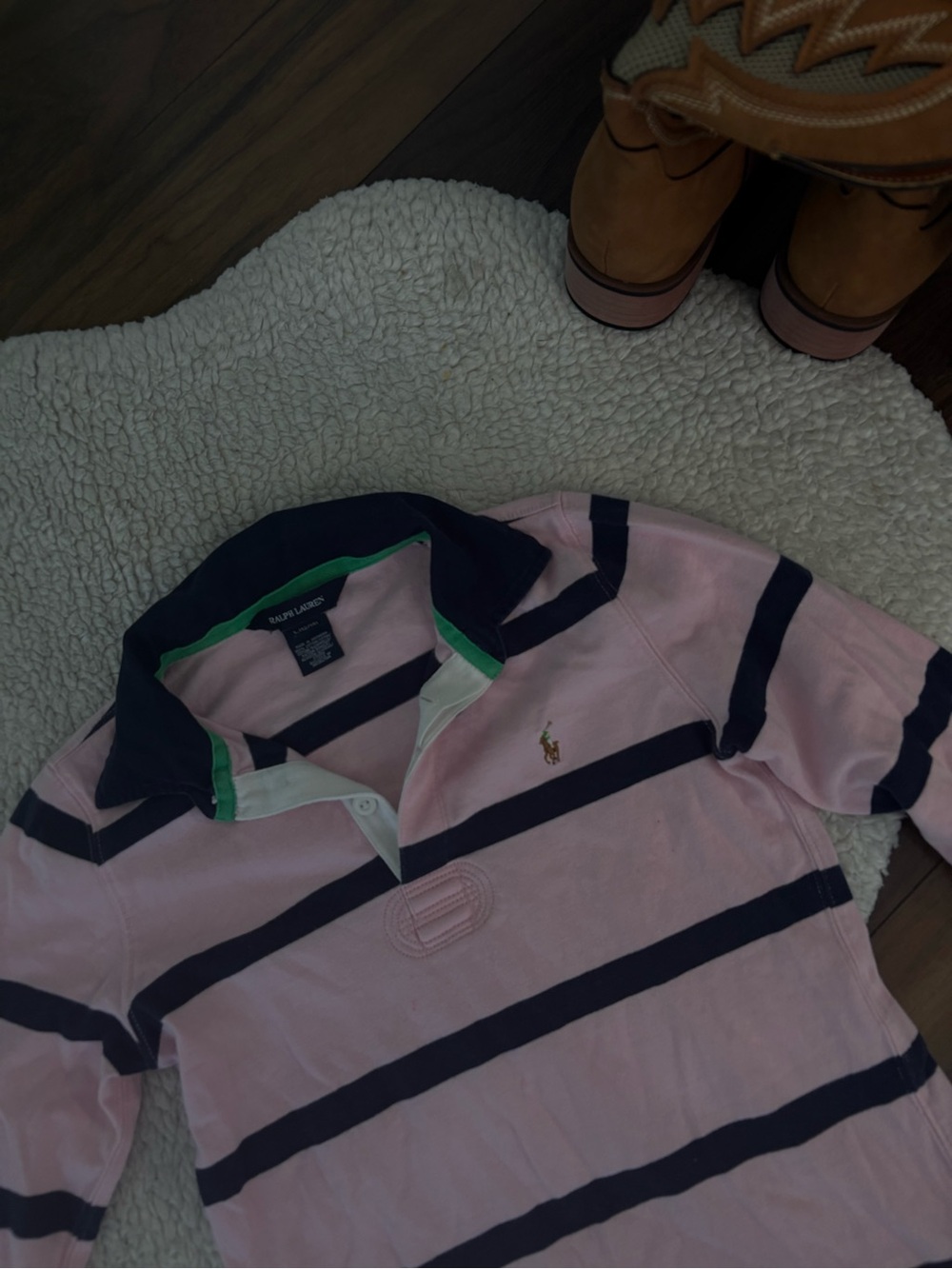🤎RALPH LAUREN PINK RUGBY POLO